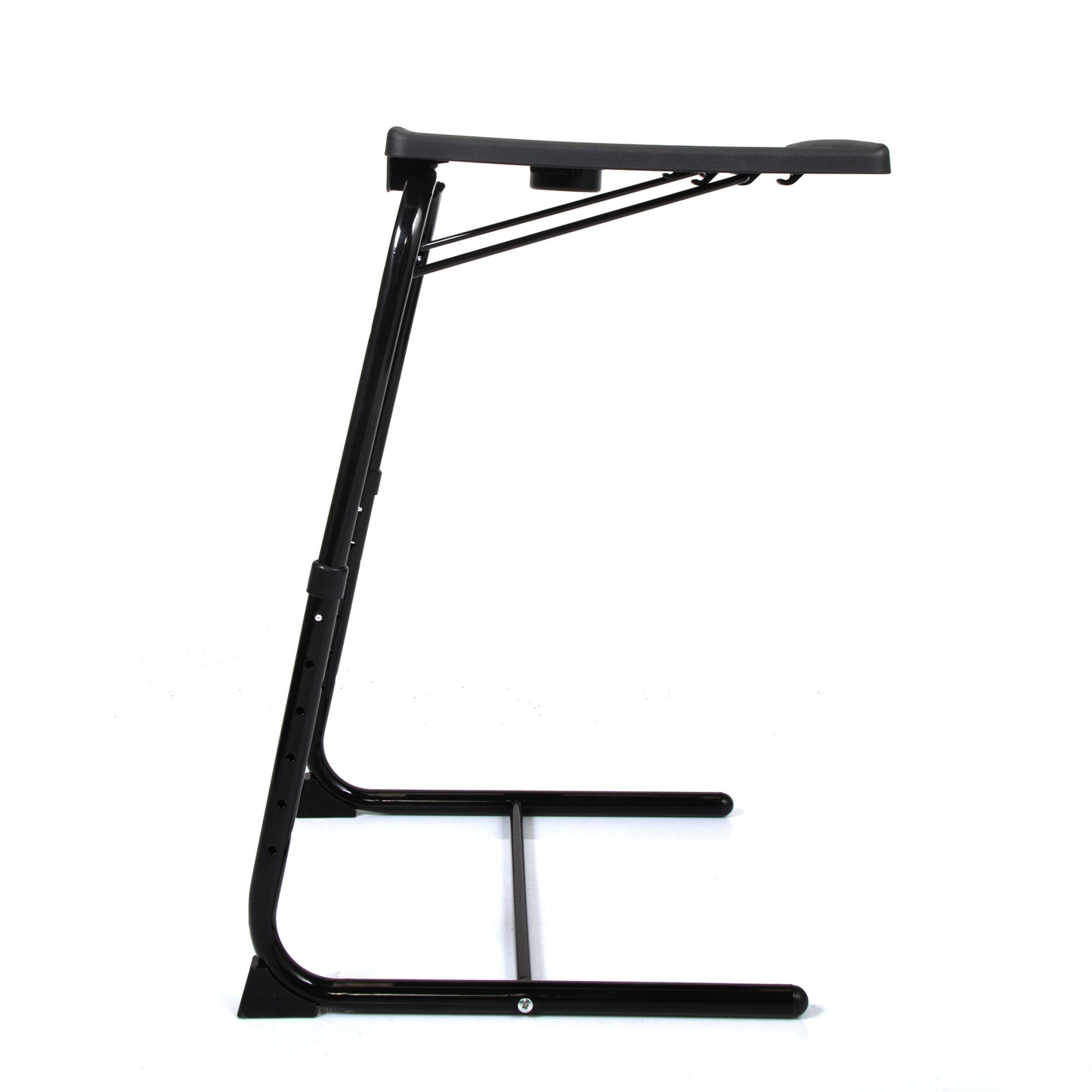 Adjustable TV Tray Table with Cup Holder; Folding TV Dinner Table with 6 Height and 3 Tilt Angle Adjustments