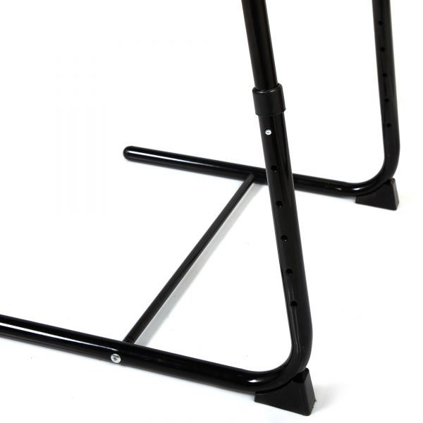 Adjustable TV Tray Table with Cup Holder; Folding TV Dinner Table with 6 Height and 3 Tilt Angle Adjustments