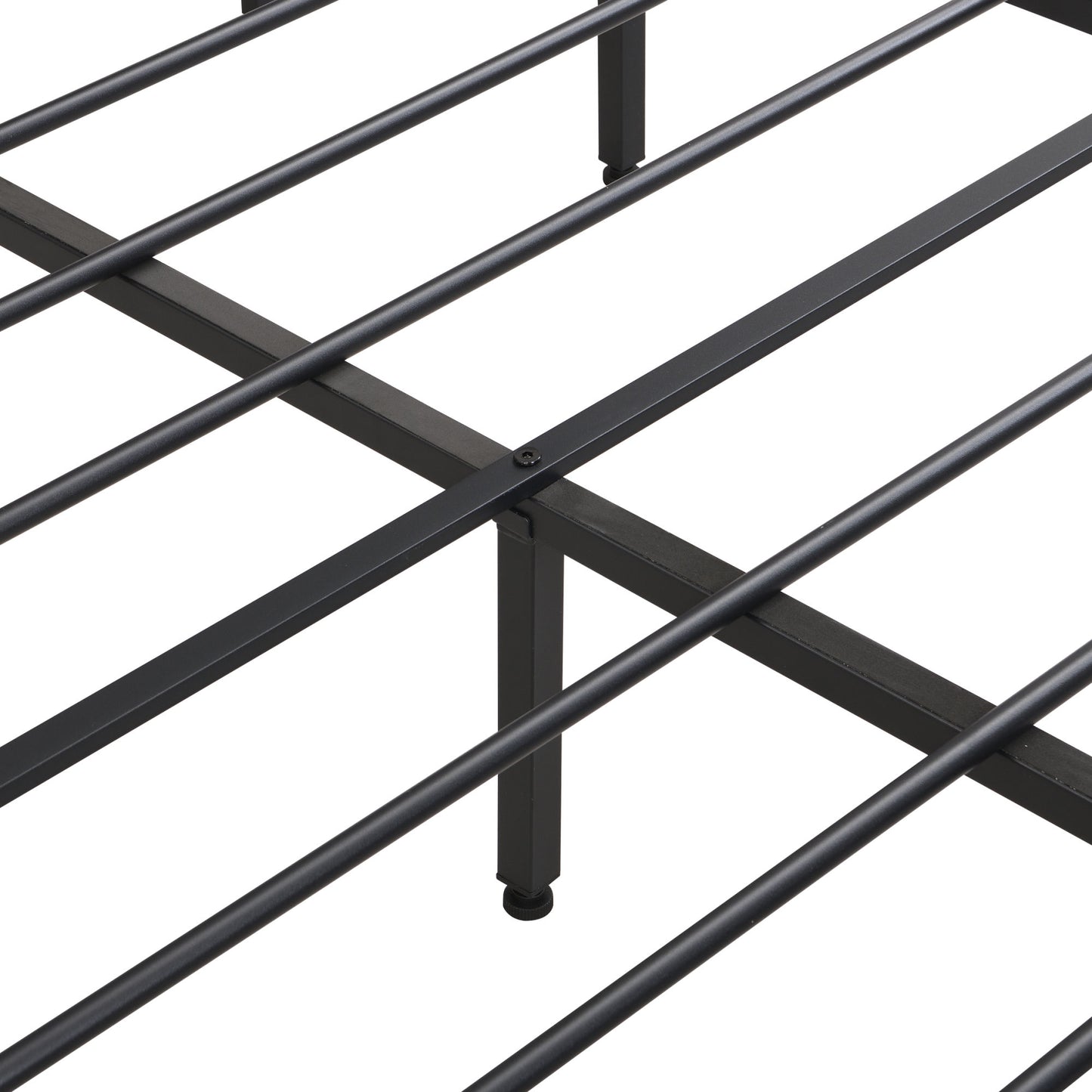 Industrial King Bed Frame with LED Lights and 2 USB Ports, Bed Frame King Size with Storage, Noise Free, No Box Spring Needed, Rustic Brown