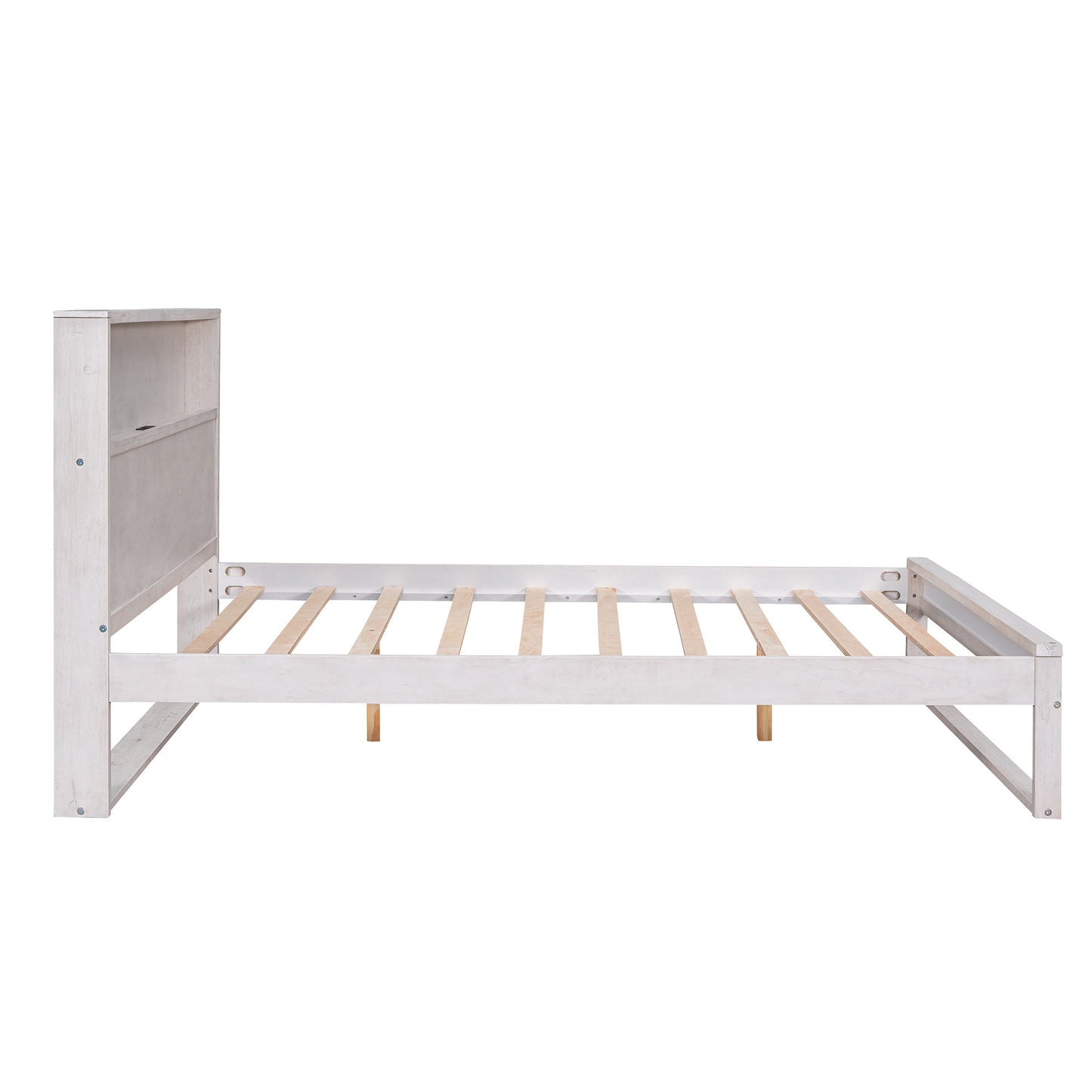 3-Pieces Bedroom Sets Queen Size Platform Bed with Two Nightstands