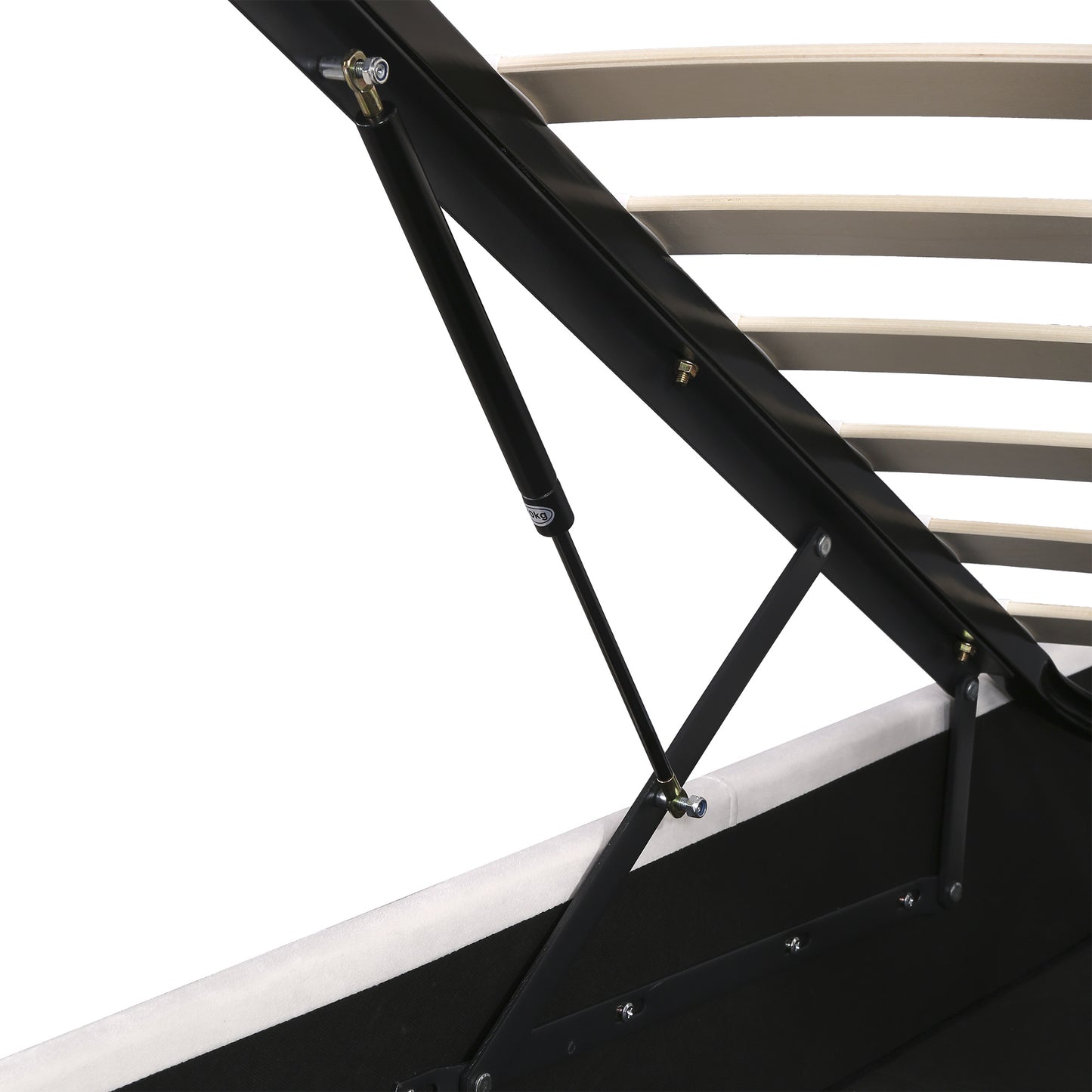 Upholstered Bed Full Size with LED light; Bluetooth Player and USB Charging; Hydraulic Storage Bed in Velvet Fabric