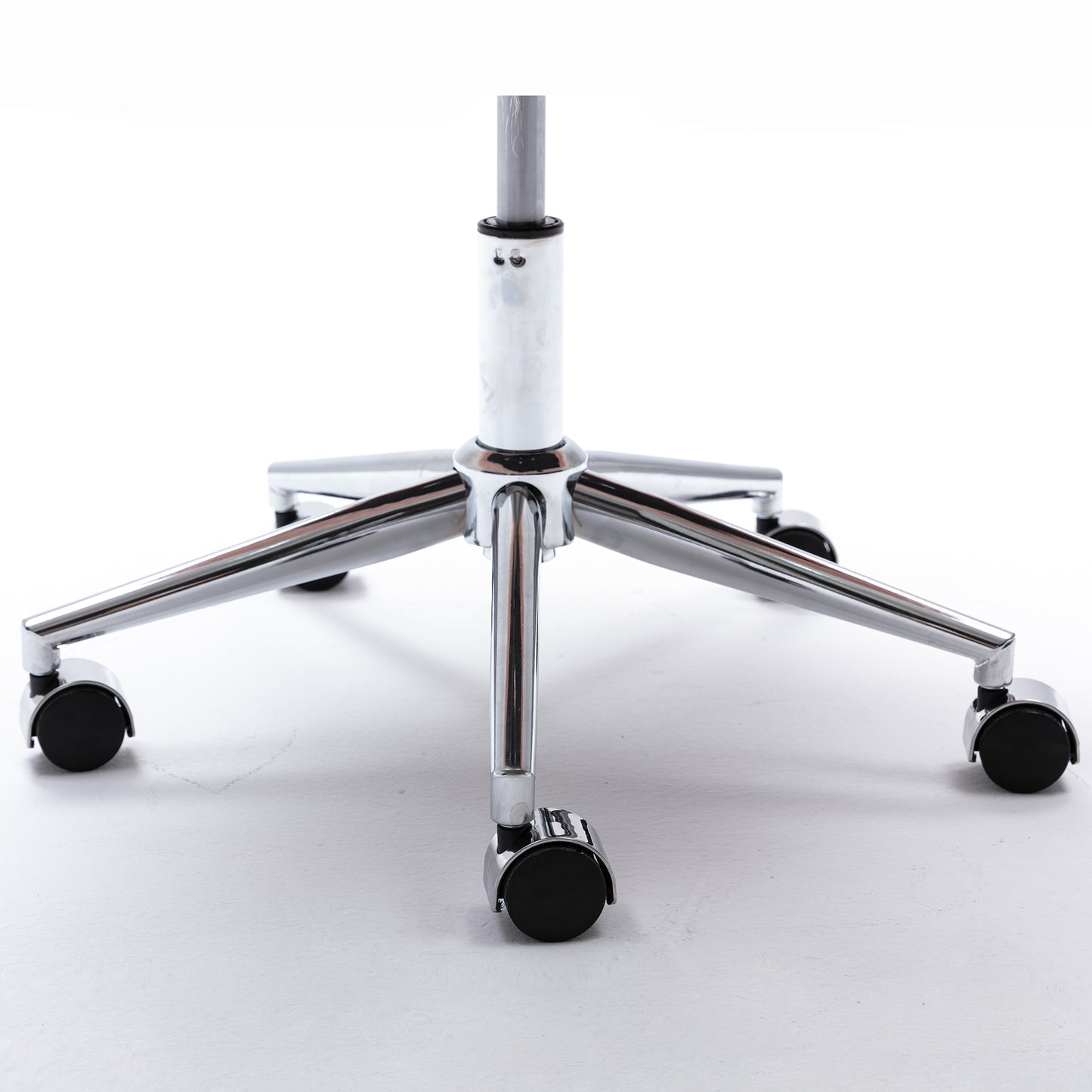 Vanity Chair Fluffy Fuzzy Desk Chair Swivel Adjustable Armless Home Office Chair Chrome Base