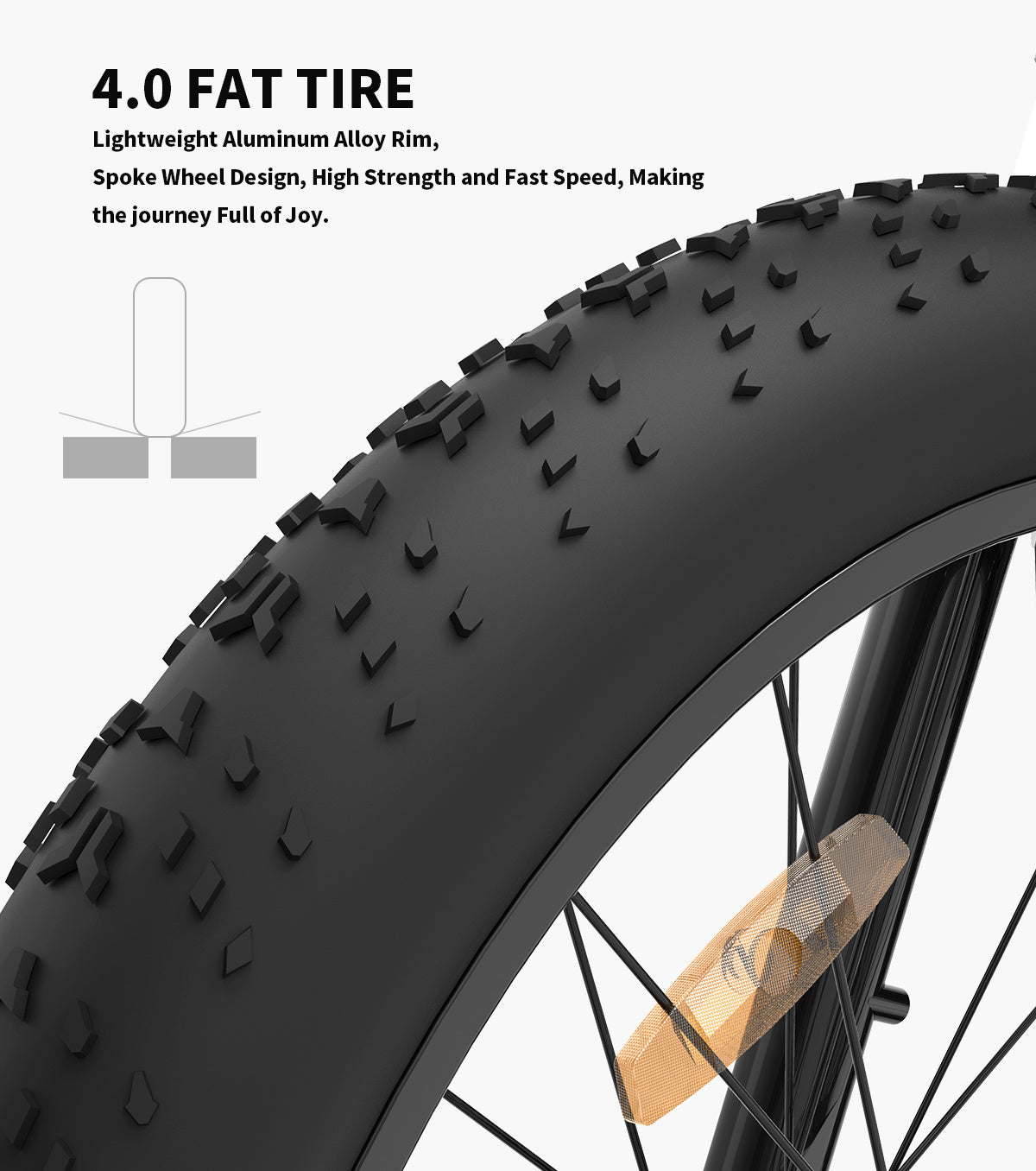 AOSTIRMOTOR S07-B 26" 750W Electric Bike Fat Tire P7 48V 13AH Removable Lithium Battery for Adults with Detachable Rear Rack Fender(Black)