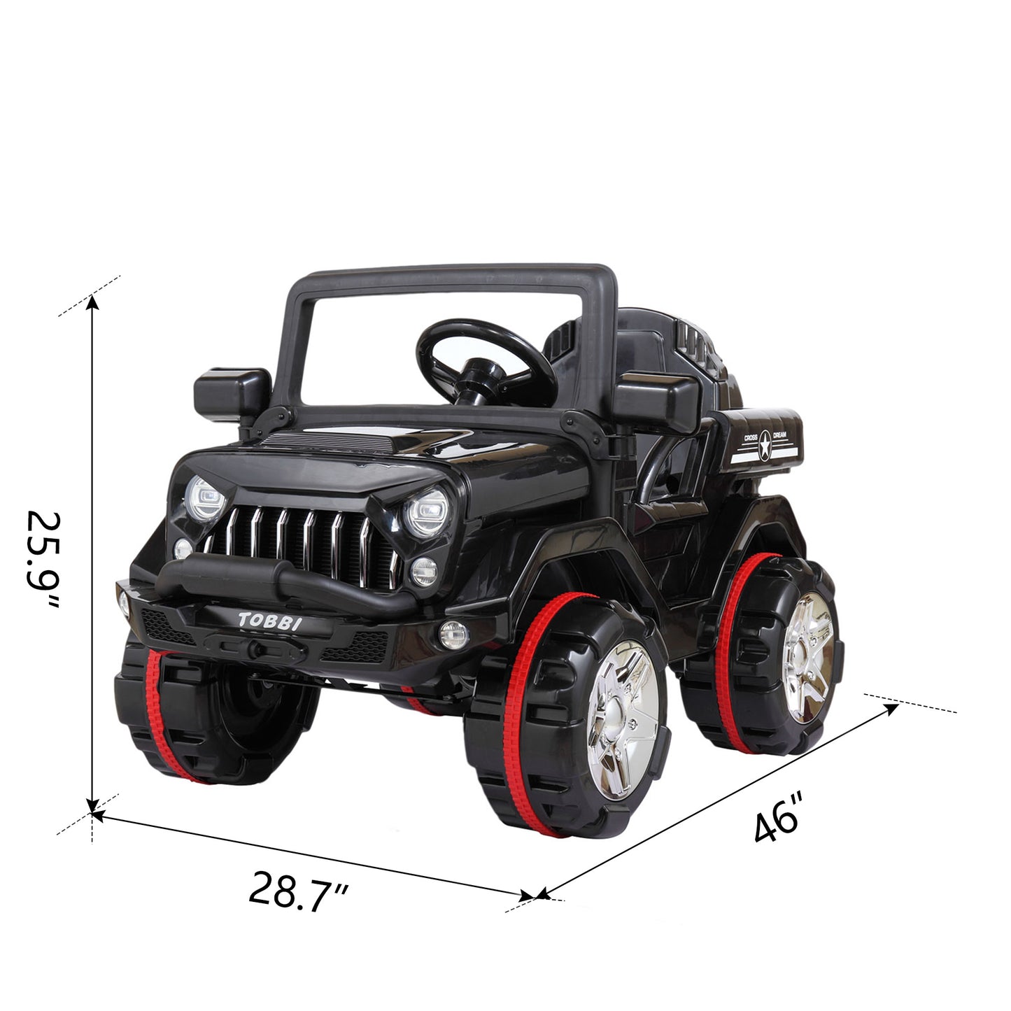 12V Electric Ride On Cars Kids Battery-Powered SUV with Remote Control W/ MP3 Player; LED Headlights