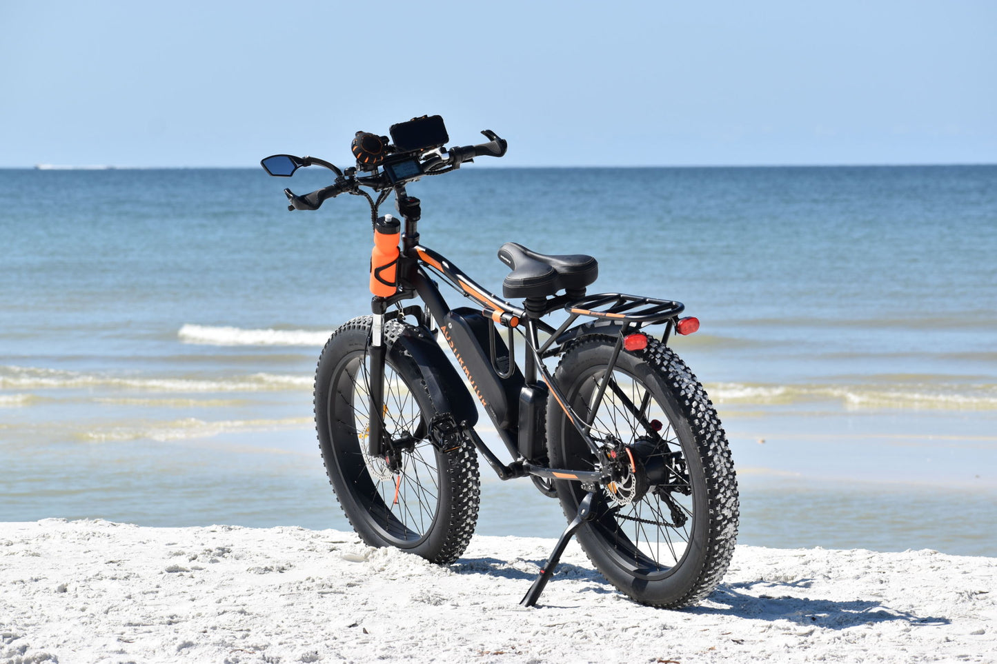 AOSTIRMOTOR S07-B 26" 750W Electric Bike Fat Tire P7 48V 13AH Removable Lithium Battery for Adults with Detachable Rear Rack Fender(Black)