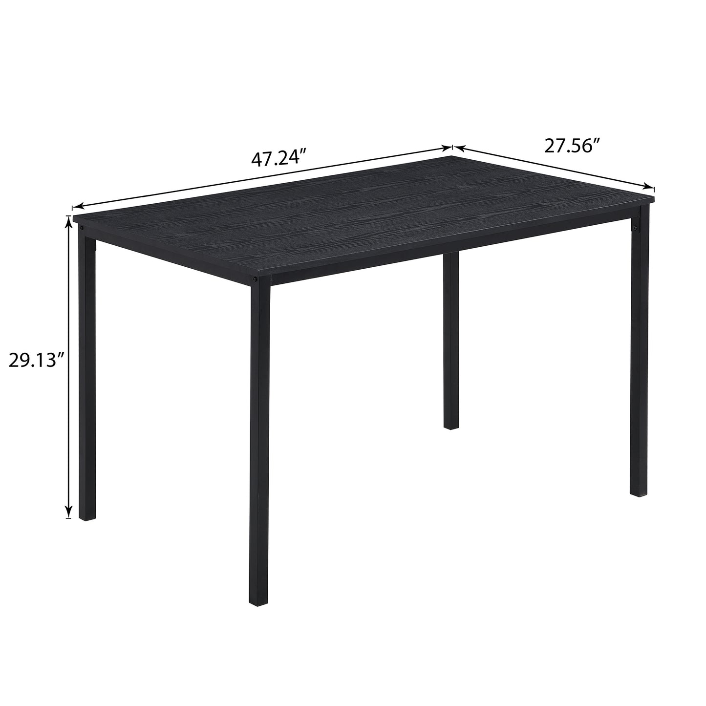 3 Piece Dining Set; Kitchen Table with Benches