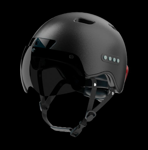PS02D-1080P Bicycle/Motorcycle Smart Bluetooth Helmet (W/H BT Speaker, Camera, Brake Light, Intercom Headset).