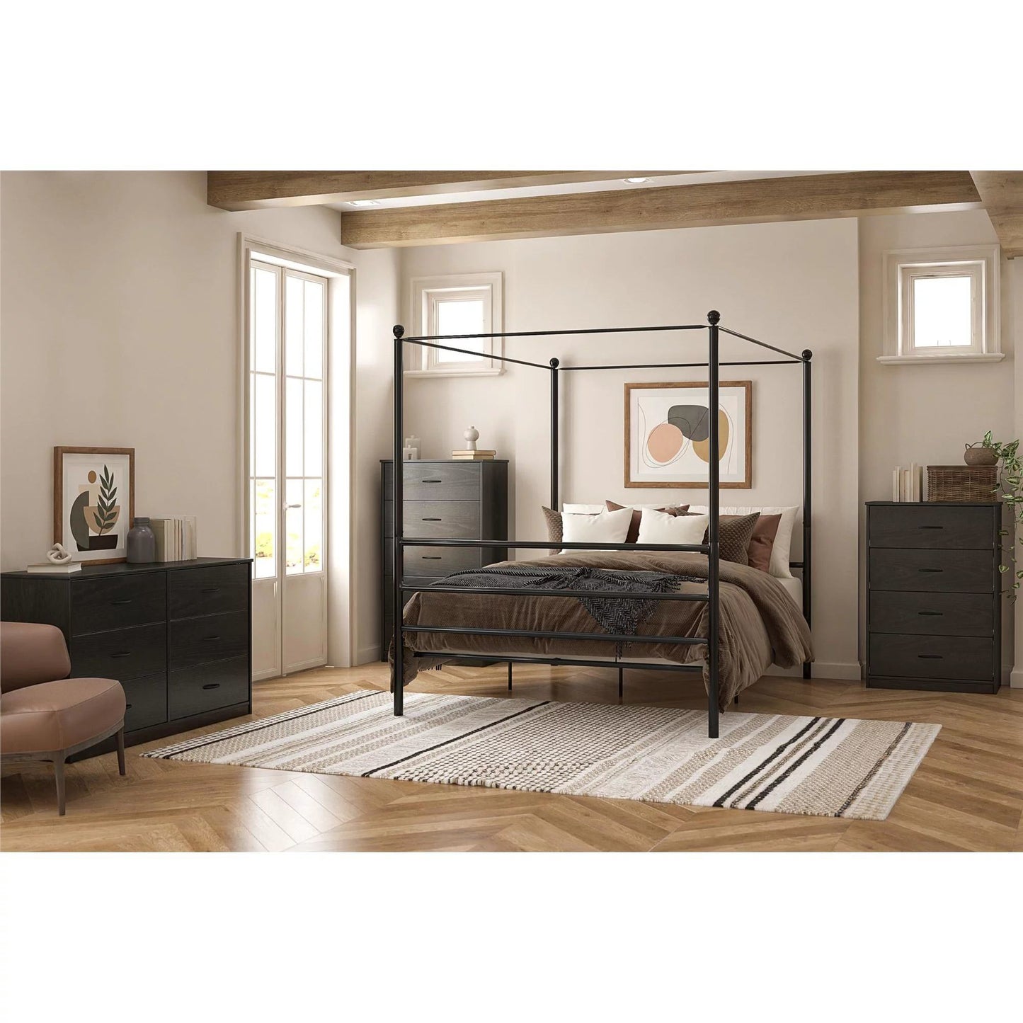 Classic 5 Drawer Dresser; Dark Oak; Walnut; Espresso; Dove Grey; Antique Oak; White