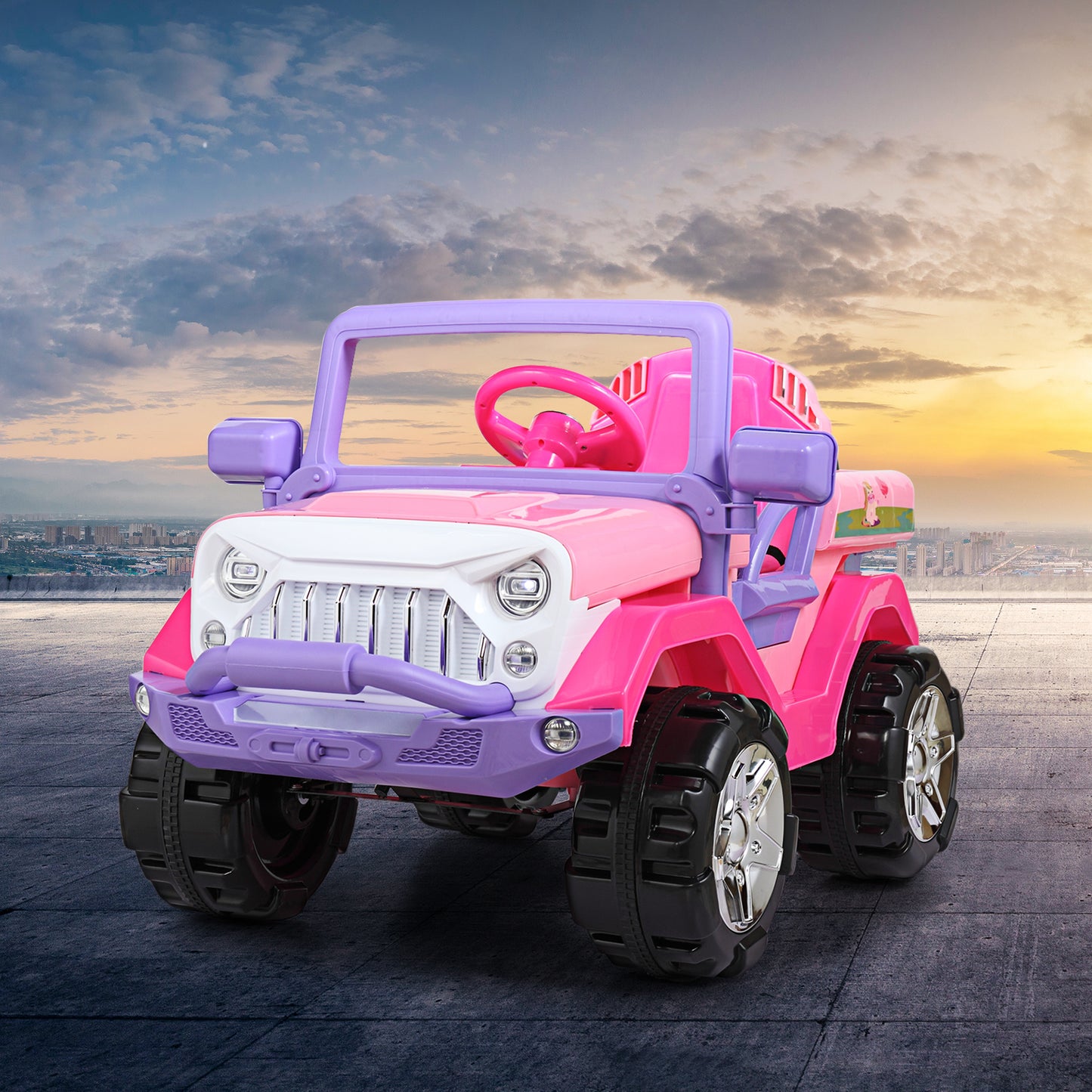 12V Electric Ride On Cars Kids Battery-Powered SUV with Remote Control W/ MP3 Player; LED Headlights
