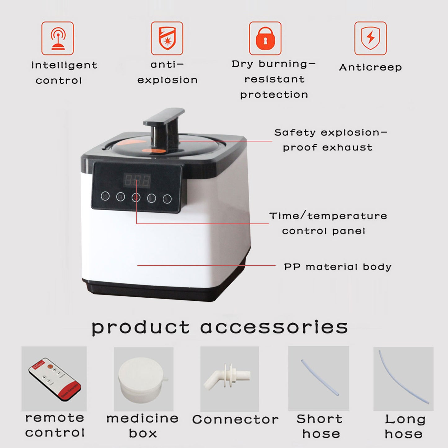 Full Size Portable Black Steam Sauna tent–Personal Home Spa; with Steam Generator; Remote Control; Foldable Chair; Timer and PVC Pipe Connector Easy to Install.Fast heating