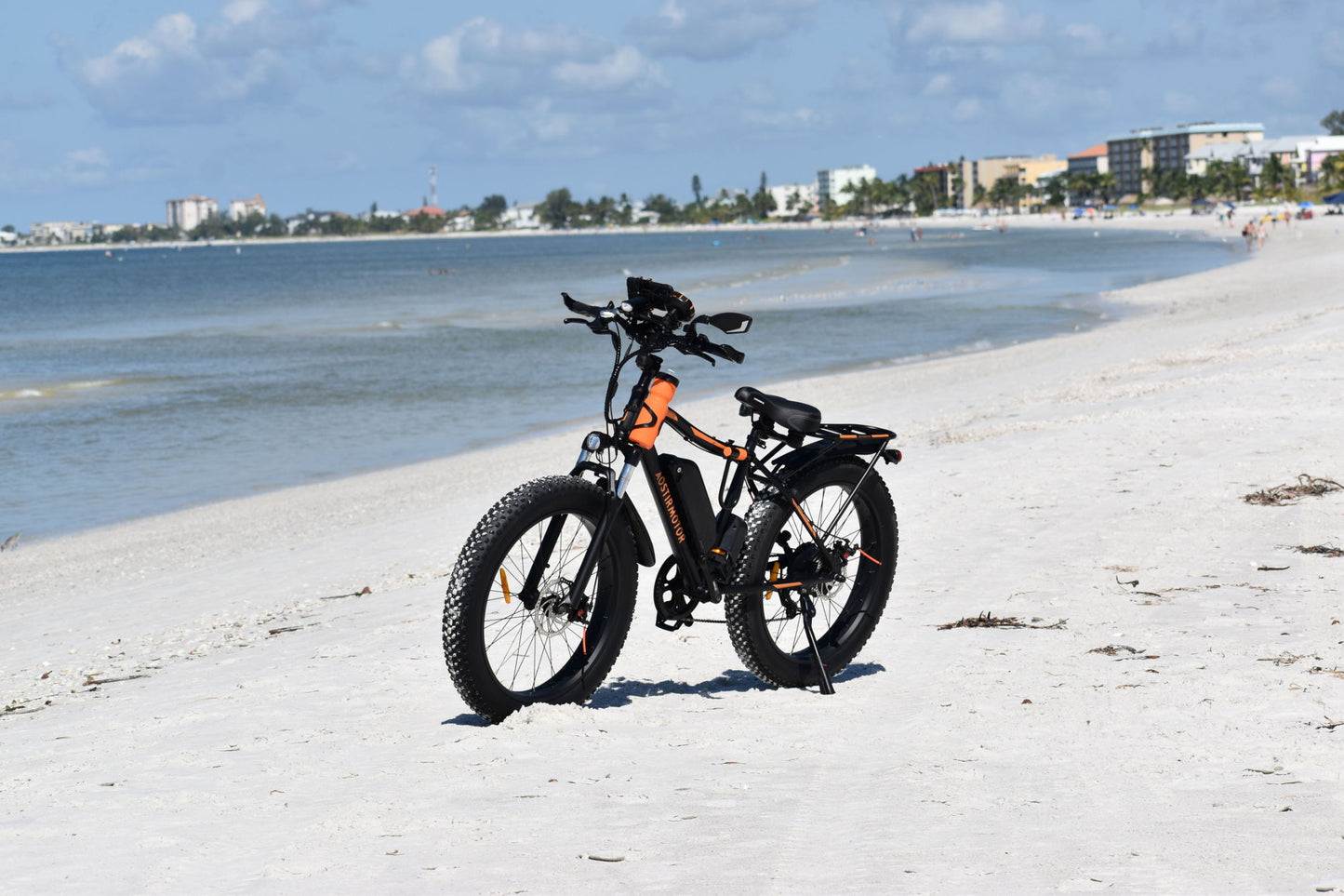 AOSTIRMOTOR S07-B 26" 750W Electric Bike Fat Tire P7 48V 13AH Removable Lithium Battery for Adults with Detachable Rear Rack Fender(Black)