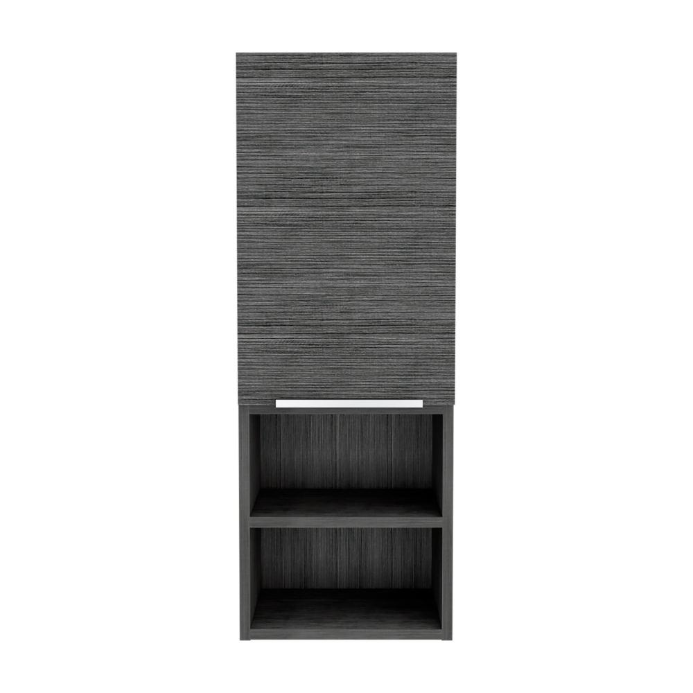 DEPOT E-SHOP Savona Medicine Single Door Cabinet, Two External Shelves, Two Interior Shelves, Smokey Oak