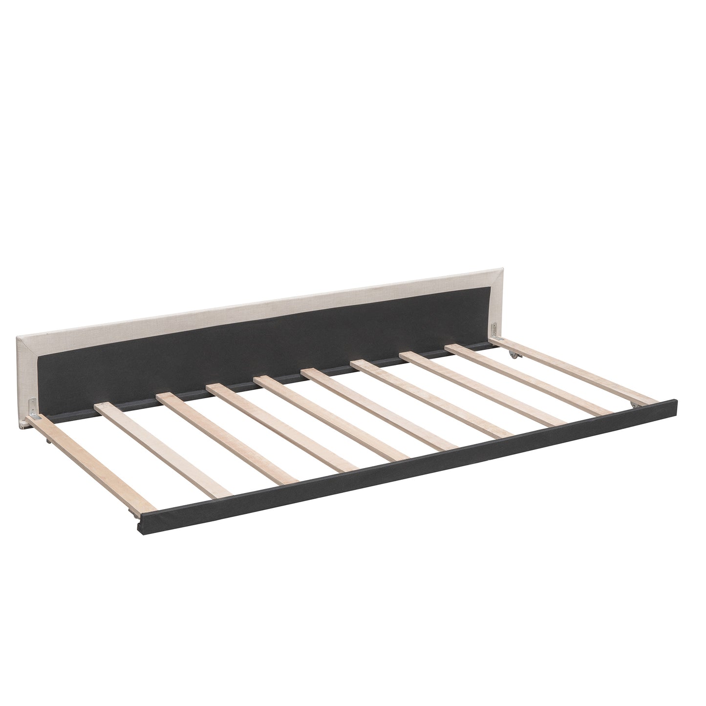 Upholstered Platform Bed with 2 Drawers and 1 Twin XL Trundle; Linen Fabric; Queen Size