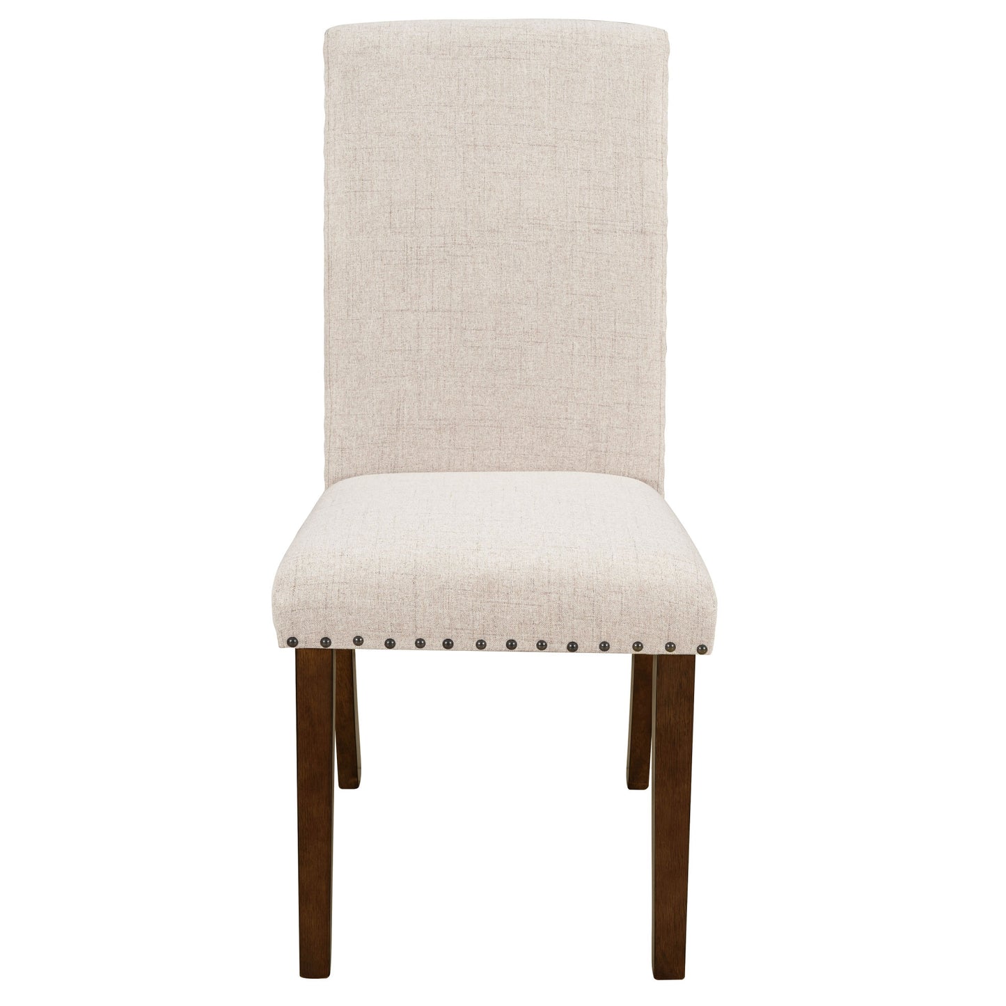 Upholstered Dining Chairs - Dining Chairs Set of 2 Fabric Dining Chairs with Copper Nails