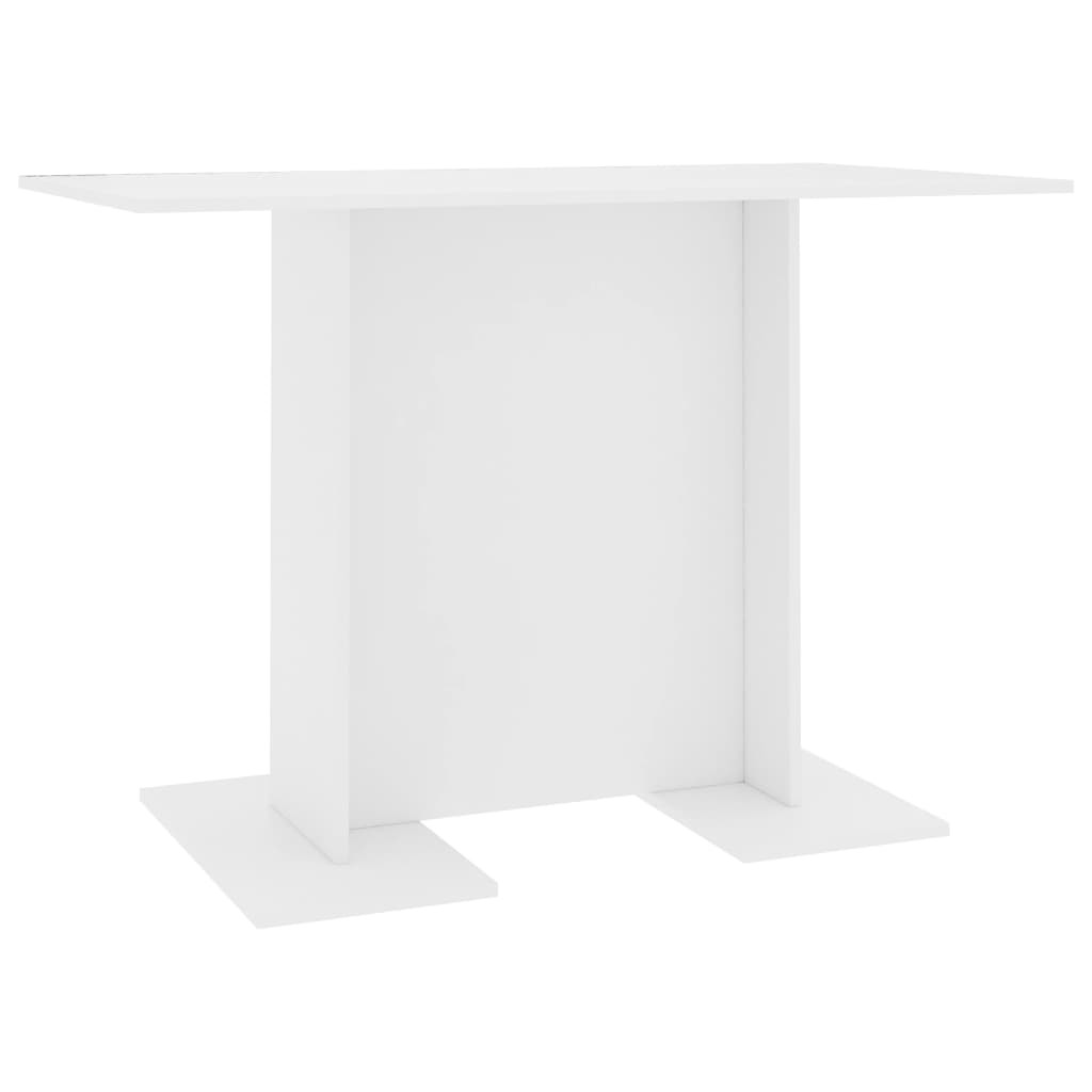 Dining Table White 43.3"x23.6"x29.5" Chipboard