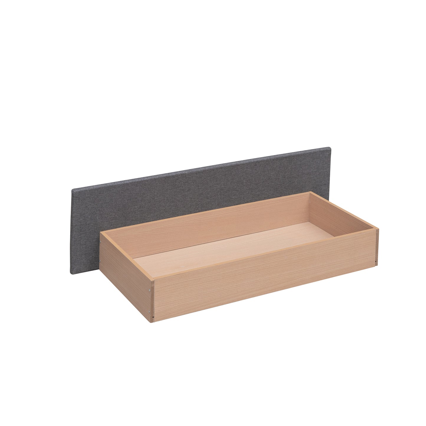 Upholstered Platform Bed with 2 Drawers and 1 Twin XL Trundle; Linen Fabric; Queen Size