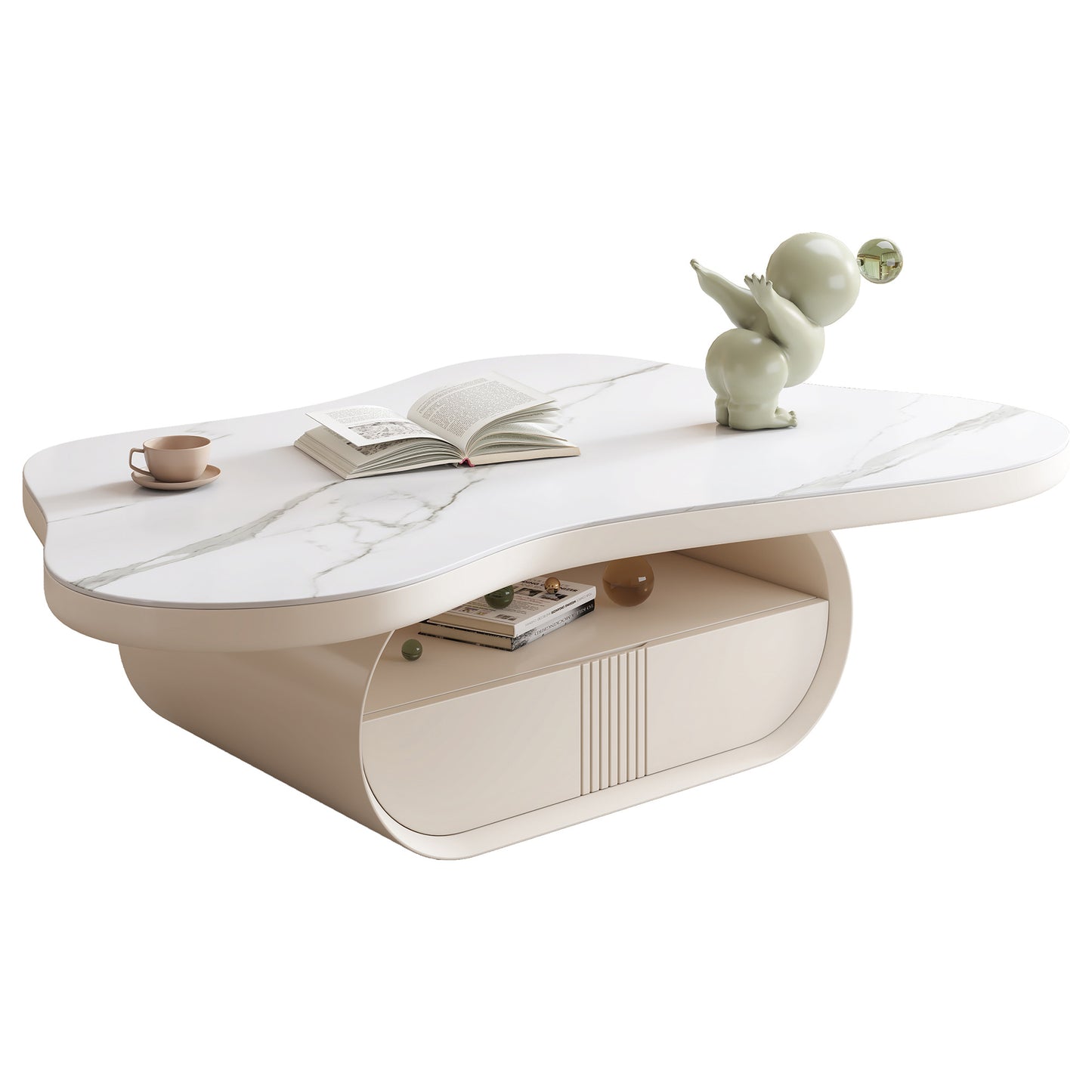 Creative Design Coffee Table Set for Living Room Home Cloud Rock Panel Coffee Table TV Cabinet