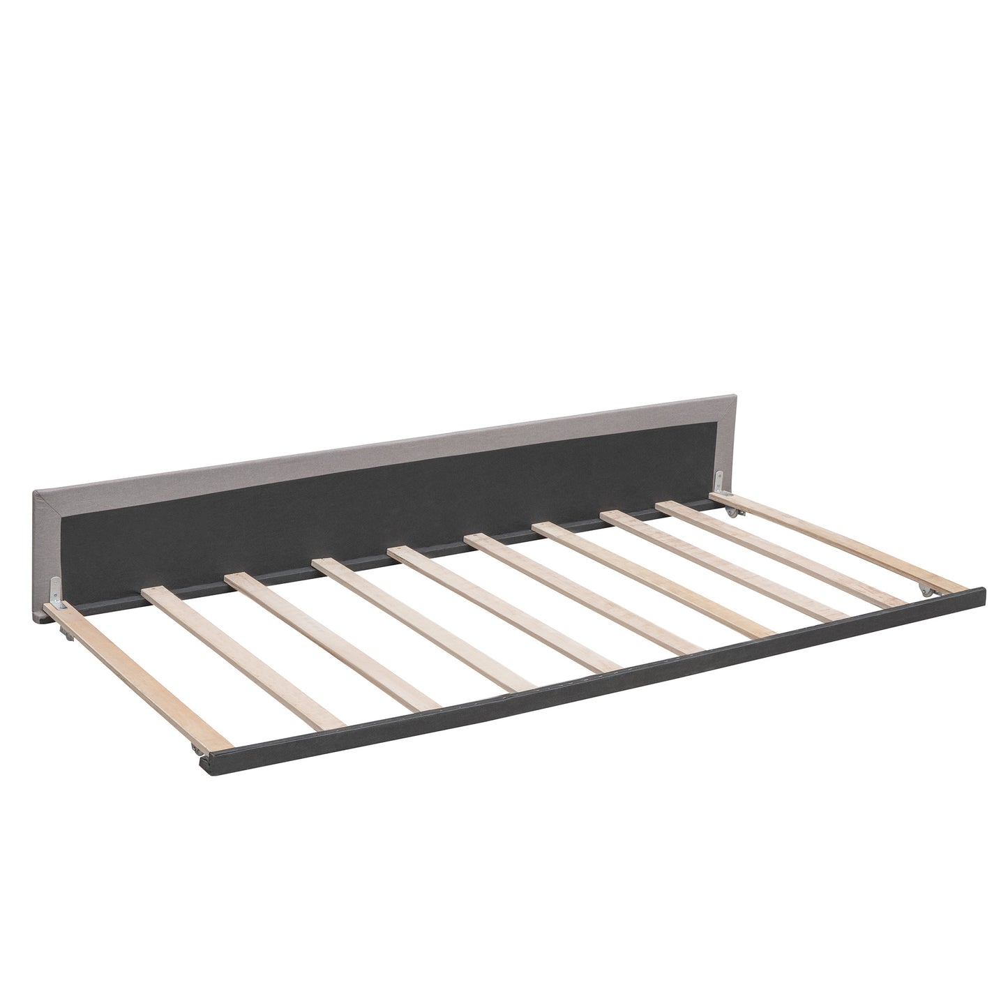 Upholstered Platform Bed with 2 Drawers and 1 Twin XL Trundle; Linen Fabric; Queen Size