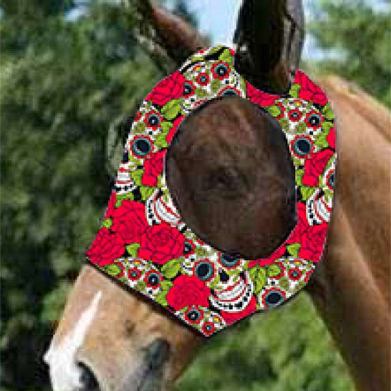 Horse Mask With Ultra Light UV For Horse; Pattern Horse Mask With Ears Cover; Soft Mesh Horse Masks