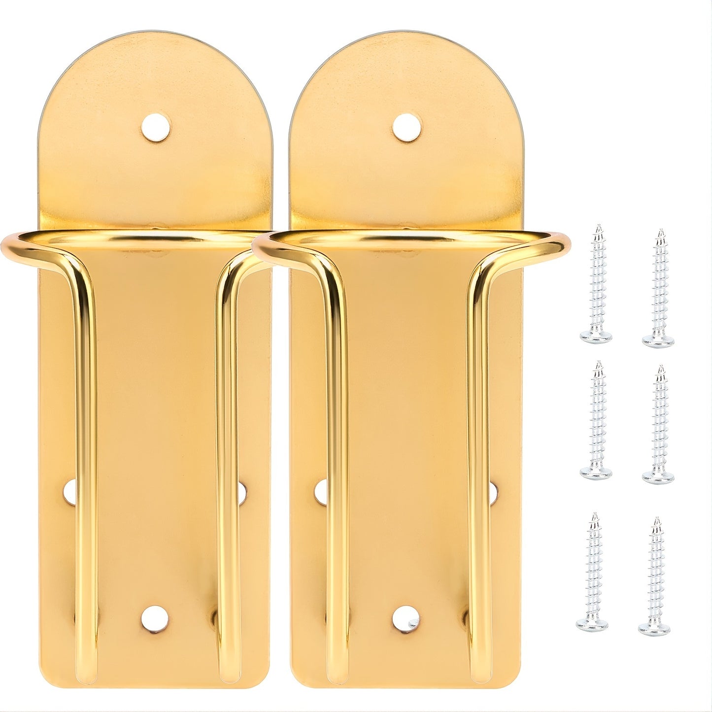 Hair Clipper Holder; 2Pcs Electric Hair Trimmer Cutter Stand Stainless Steel Clips Rack For Salon Tools Organizer Shelf Barber Accessories (Golden)