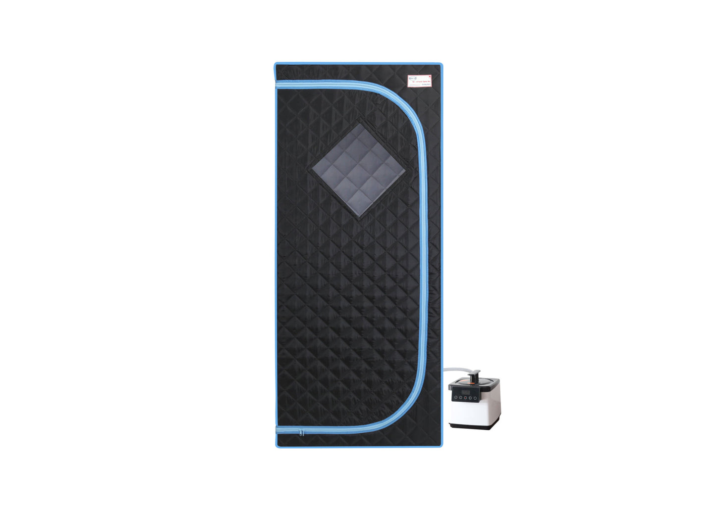 Full Size Portable Black Steam Sauna tent–Personal Home Spa; with Steam Generator; Remote Control; Foldable Chair; Timer and PVC Pipe Connector Easy to Install.Fast heating