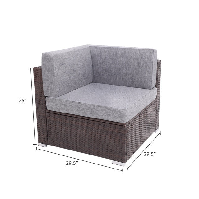 【US Warehouse】3 PCS Rocking Chairs Set Outdoor Patio Furniture with Glass Coffee Table (Black) (Outdoor rattan sofa)