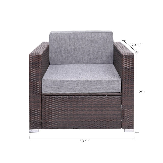【US Warehouse】3 PCS Rocking Chairs Set Outdoor Patio Furniture with Glass Coffee Table (Black) (Outdoor rattan sofa)