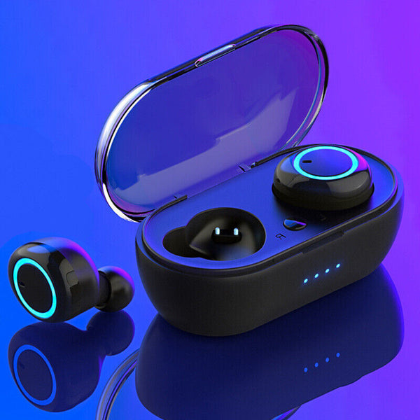 Waterproof Bluetooth 5.0 Wireless Earbuds Headphone Headset Noise Cancelling TWS Bluetooth Wireless Earbuds with Microphone- Stereo Sound in-Ear Bluetooth Headset True Wireless Earbuds