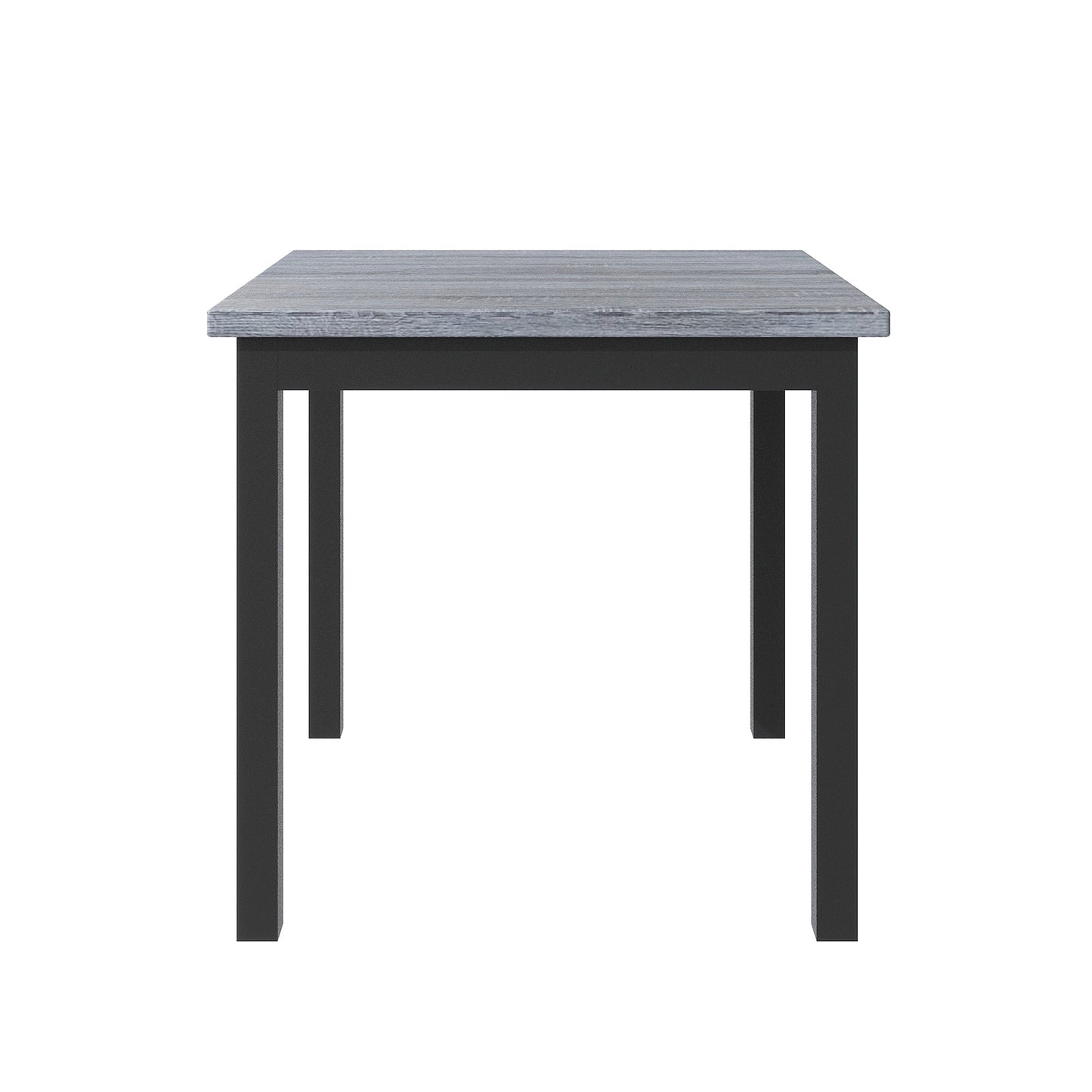 5-Piece Counter Height Dining Set Wood Square Dining Room Table and Chairs Stools w/Footrest & 4 Upholstered high-back Chairs
