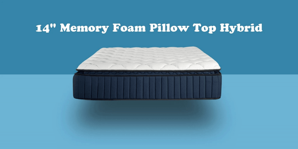 KING SIZE- Opulence 14" Plush Pillow-Top Memory Foam Edge Support Pocket Spring Premium Hybrid Mattress