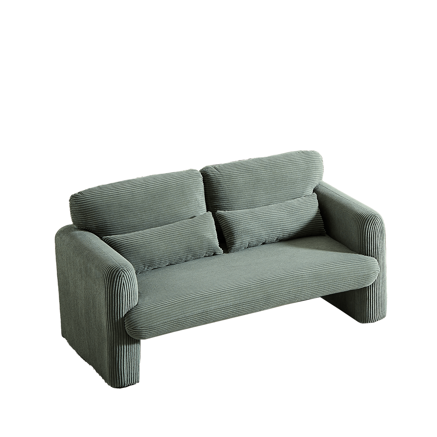 60"Corduroy Fabric Sofa with 33" Single Sofa, Modern Sofa with Support Pillow , for Apartment, Office, Living Room & Bedroom