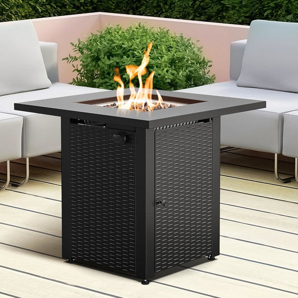 LEGACY HEATING Propane Fire Pit Table, 50,000 BTU Square Fire Table, Fire Pit Propane for Outside Patio, Add Warmth and Ambience to Gatherings and Parties On Patio Deck Garden Backyard