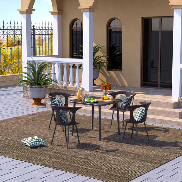 5-Piece Outdoor Metal Dining Set