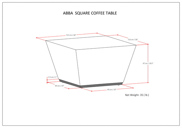 Abba - Square Coffee Table - Dark Brown