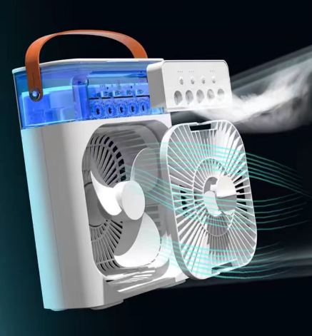 Personal Air Cooler Portable Air Conditioner, 3 In 1 Air Cooling Fan With 3 Wind Speeds, Large Water Tank, Colorful Night Lights, 6H Timer,
