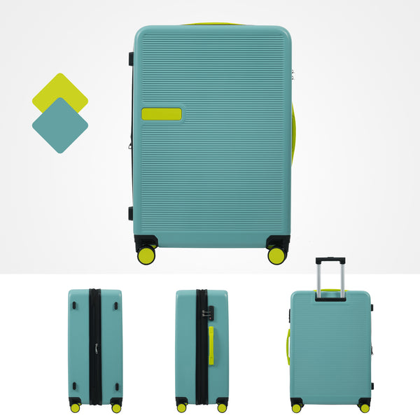 Hardshell Luggage Sets 3 pcs Contrast Color Suitcase with Spinner Wheels and TSA Lock 20" 24" 28" Available