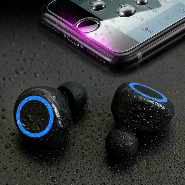 Waterproof Bluetooth 5.0 Wireless Earbuds Headphone Headset Noise Cancelling TWS Bluetooth Wireless Earbuds with Microphone- Stereo Sound in-Ear Bluetooth Headset True Wireless Earbuds