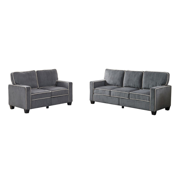 Living Room Sofa set 2+3 seat Dark Grey Corduroy