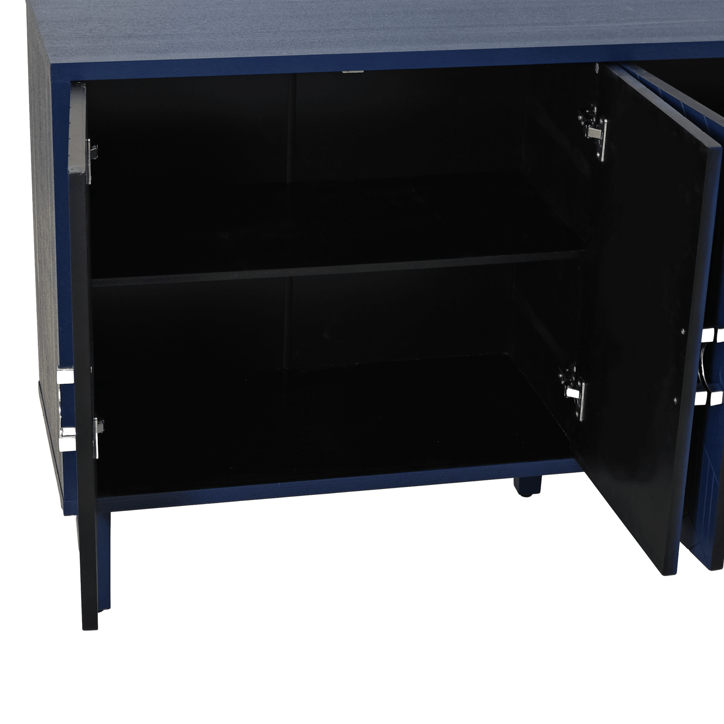 Stylish and Functional 4-Door Storage Cabinet with Pine Legs and MDF, for Living Room Bedroom,and Kitchen