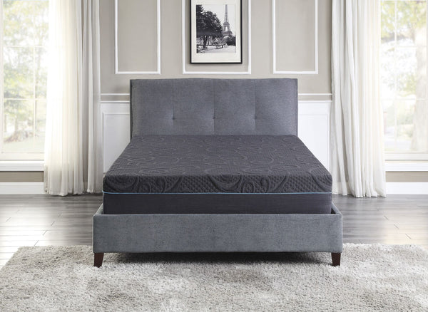 11-inch Queen Size Bed Mattress Gel-Infused Memory Foam Hybrid Mattress, Dark Gray, Mattress in a Box