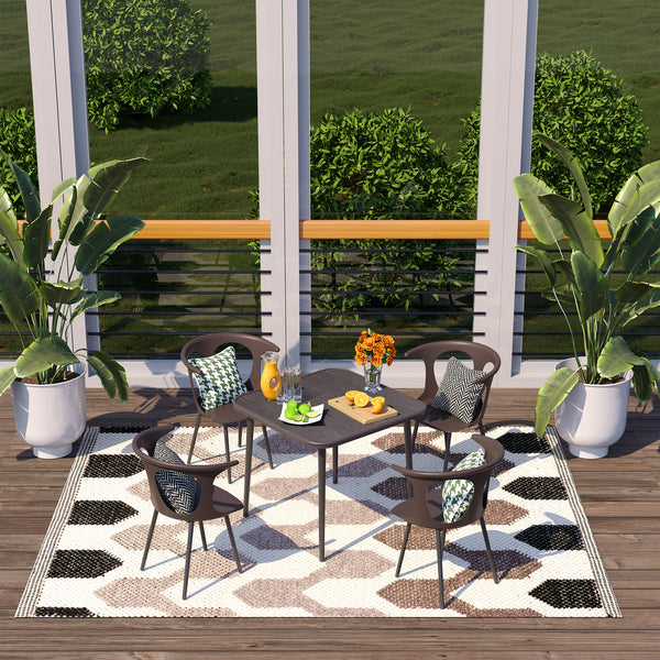 5-Piece Outdoor Metal Dining Set