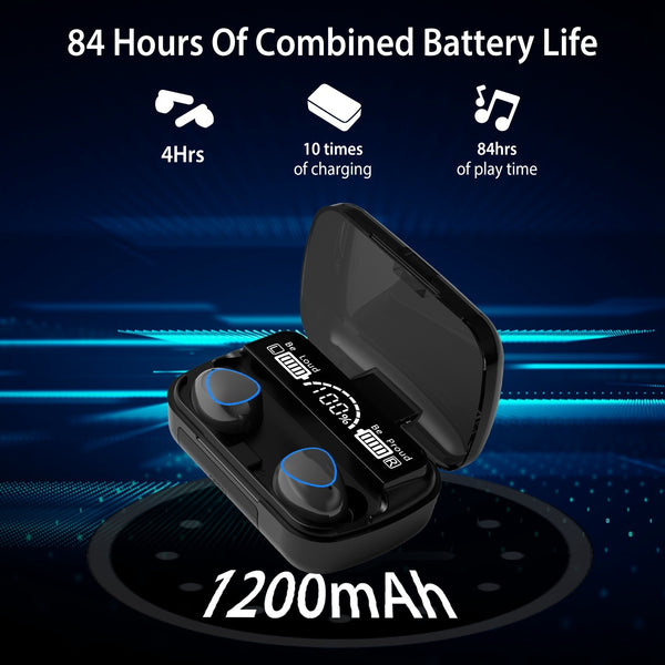 5.1 TWS Wireless Earbuds Touch Control Headphone in-Ear Earphone Headset with Charging Case IPX7 Waterproof Power Bank