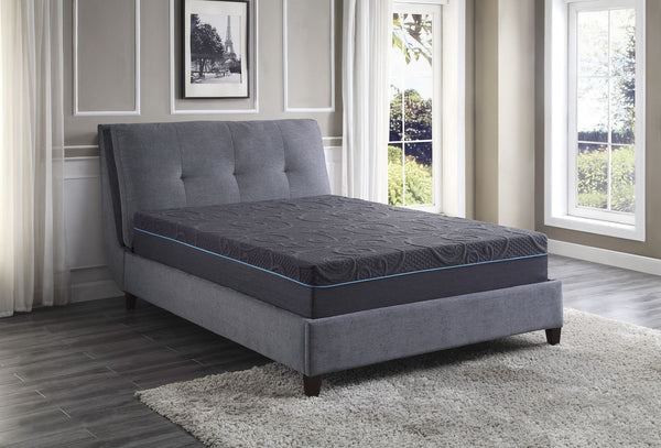 11-inch Queen Size Bed Mattress Gel-Infused Memory Foam Hybrid Mattress, Dark Gray, Mattress in a Box