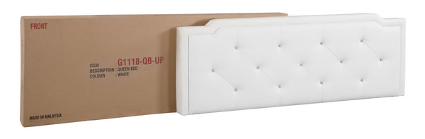 Glory Furniture Deb G1118-KB-UP King Bed - All in One Box , WHITE