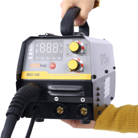 140A MIG Welder,110V/220V Dual Voltage multiprocess welder,Gas Gasless MIG Welding Machine,4 in 1 Flux MIG/Solid Wire/Lift TIG/Stick ARC Welder