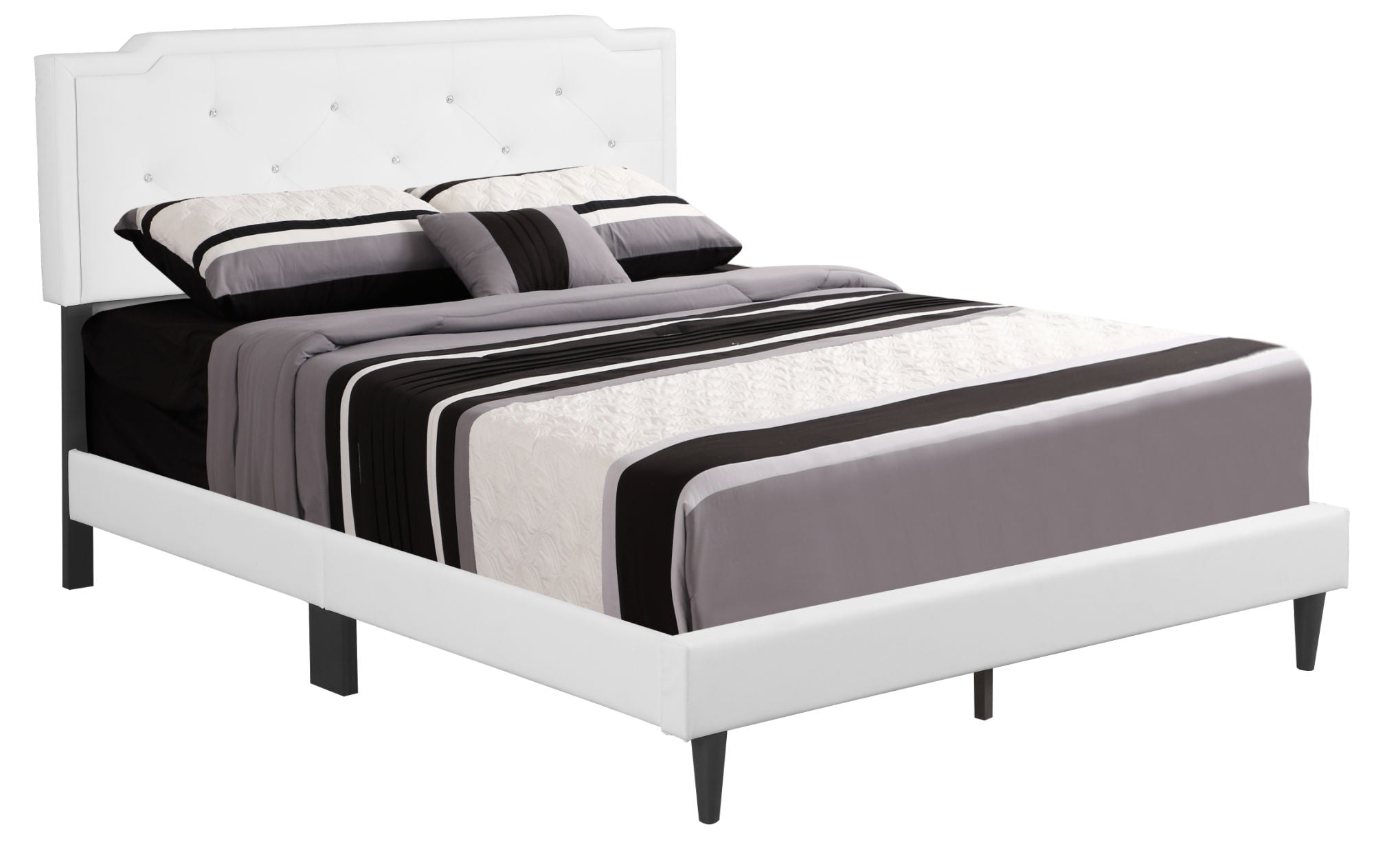 Glory Furniture Deb G1118-KB-UP King Bed - All in One Box , WHITE