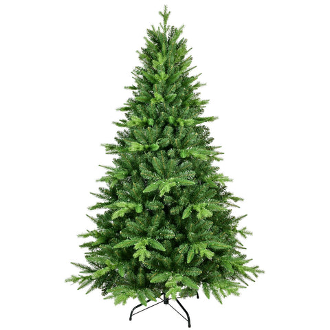 7FT PE/PVC Mixed Automatic Christmas Tree With Lights Xmas Decoration Light Up Holiday Season