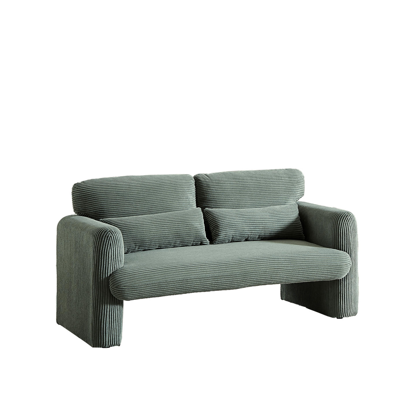 60"Corduroy Fabric Sofa with 33" Single Sofa, Modern Sofa with Support Pillow , for Apartment, Office, Living Room & Bedroom