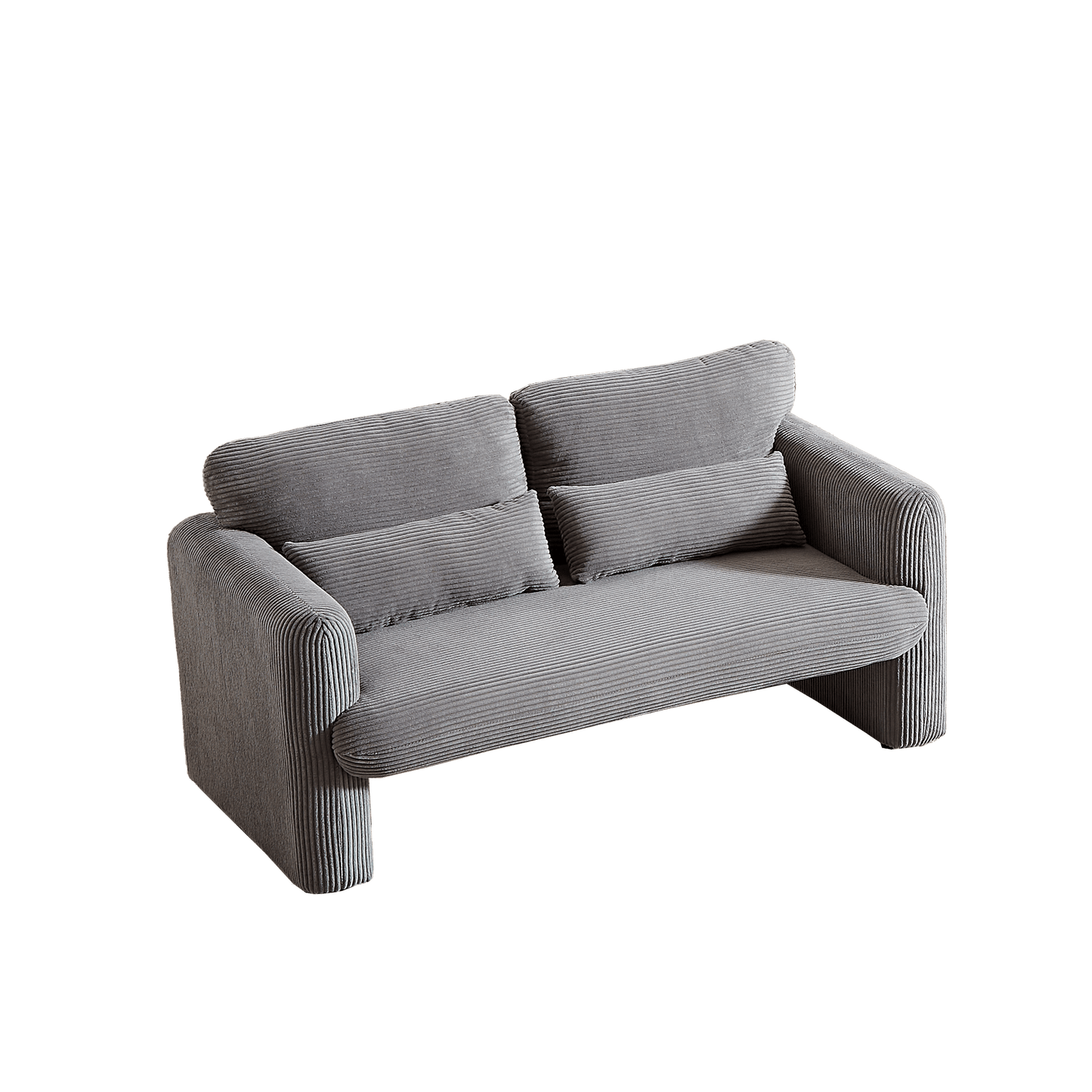 60"Corduroy Fabric Sofa with 33" Single Sofa, Modern Sofa with Support Pillow , for Apartment, Office, Living Room & Bedroom