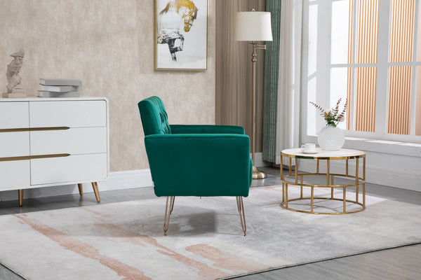 COOLMORE Accent Chair ,leisure single sofa with Rose Golden feet